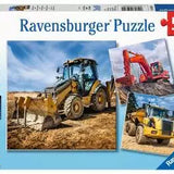 Ravensburger - Casse-tête - Véhicules de chantier en service - 3x49 pièces