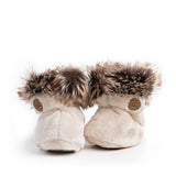 Petit Coulou - Minky Winter Slippers - Cream