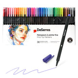 DeSerres - Ensemble 36 marqueurs à pointe fine 0.4mm