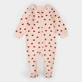 Petit Lem - Pyjama 1 pièce - Pivoines à coeurs roses