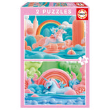 EDUCA - Casse-tête 2x48 pièces - Licornes magiques
