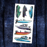 Pico - Tatouages temporaires - Les bateaux et motomarines