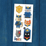 Pico - Temporary Tattoos - Pixel the Police Cat