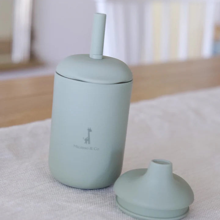 Micasso & Co. -  Gobelet en silicone à paille et à bec