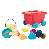 B.Summer - Wavy-Wagon Beach Cart - Red