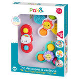 Pakö - Trio de toupies à ventouse