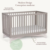 Little Seeds - Bassinette 4-in-1 Convertible Crib - Pala - Taupe