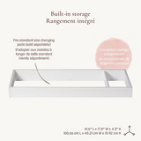 Little Seeds - Changing Table Topper - Pala - White