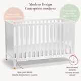 Little Seeds - Basinette convertible 4-en-1- Aster - Blanc