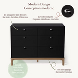 Little Seeds - Commode 6 tiroirs - Laurel - Noir