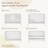 Little Seeds - Basinette convertible 4-en-1- Aster - Blanc
