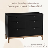 Little Seeds - Commode 6 tiroirs - Laurel - Noir