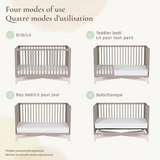 Little Seeds - Bassinette 4-in-1 Convertible Crib - Pala - Taupe