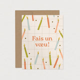 Mimosa - Carte de souhait- A2 - Fais un voeu
