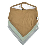 Perlimpinpin - Ensemble de 3 petits bavoirs en bambou - Miel-Mousse-Lotus