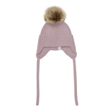 Color Kids - Tuque en tricot avec pompon - Rose Pâle