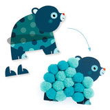Djeco - Collage/Animaux et ronds pompons