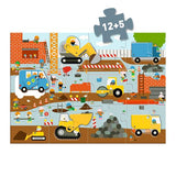Djeco - Giant Puzzle - The construction site 12pcs+5pcs