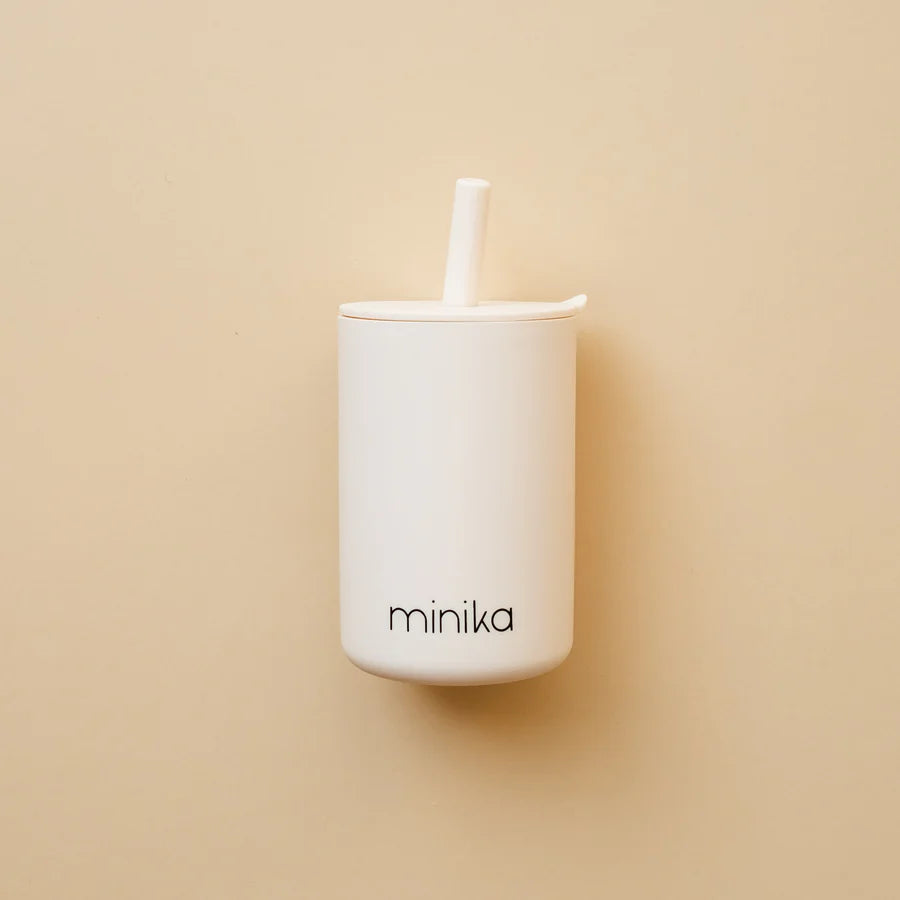 Minika - Verre avec paille et couvercle