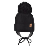 Perlimpinpin - Tuque d'hiver à oreilles en acrylique - Noir