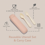 Noukä - Reusable Cutlery & Case Set - Soft Blush