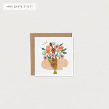 Mimosa - Carte de souhait- Mini - Miss Bouquet