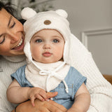 Petit Coulou - Tuque Ourson Minky - Crème