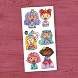 Temporary tattoos - Mischievous princesses