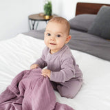 Perlimpinpin - Bamboo pajamas - Plain - Plum