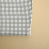 Minika - Organic Cotton Changing Pad Cover - Sage Gingham