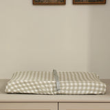 Minika - Organic Cotton Changing Pad Cover - Sage Gingham