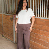 Rose Maternité - Crop top oversize - Blanc