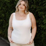 Rose Maternité - Camisole en rib - Combo Crème