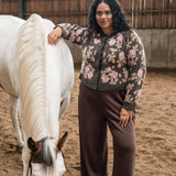 Rose Maternité - Pantalon à jambes larges - Brun