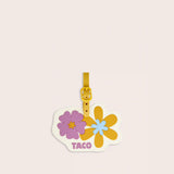 Taco - Poppy Luggage Tag - Flower Petals