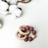 Pekaboo - Teether - Old Rose Wooden Ring